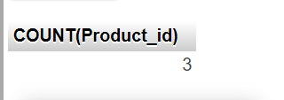 count product id table 